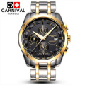 CARNIVAL 8659 automatic mechanical switzerland brand men wristwatches fashion luxury leather strap watch